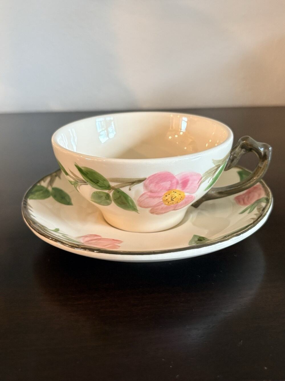 Franciscan Desert Rose, USA: Cup & Saucer Set (s), 2 1/2" Tall